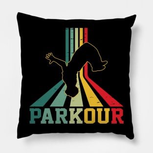 Retro Parkour Free running Parkour running - Parkour Pillow