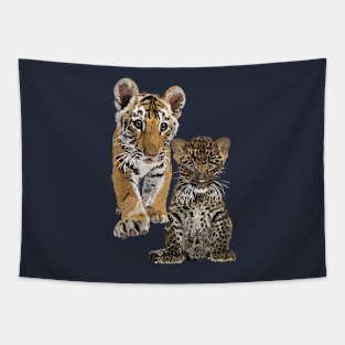 Leopard and tiger Tapestry