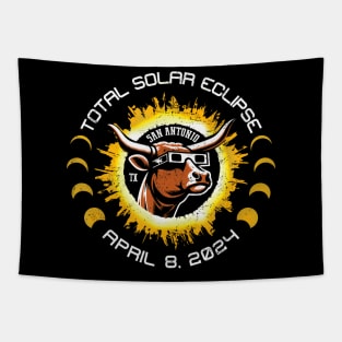 Total Solar Eclipse 2024 San Antonio Texas Tapestry