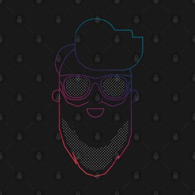 Neon Beardedguy by Beardedguy