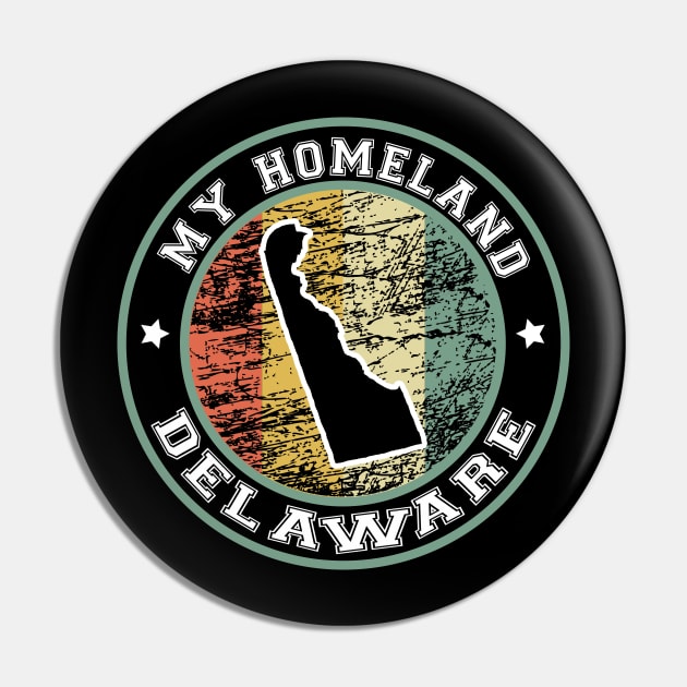 Homeland Delaware state USA vintage Pin by LiquidLine