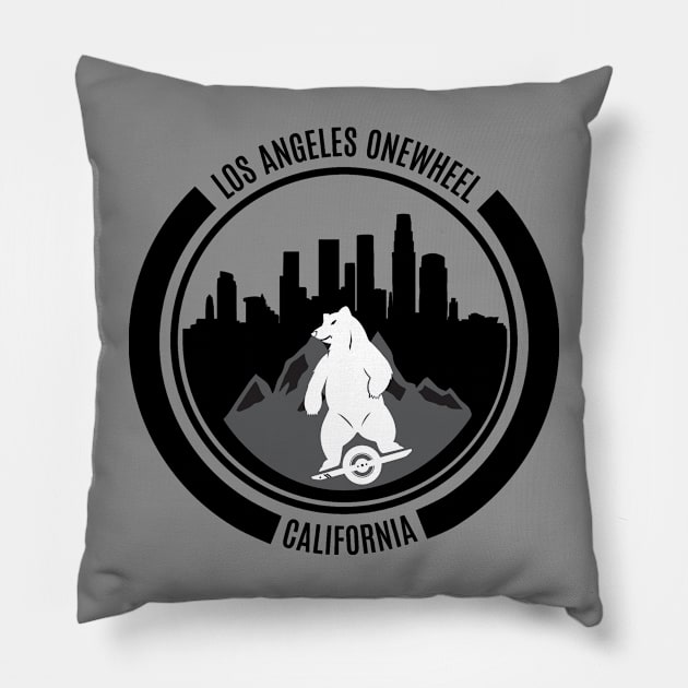 L.A. Onewheel Classic (Black) Pillow by Los Angeles Onewheel (Official)