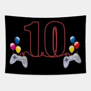 10th Birthday Boy Toddlers Video Gamer Tapestry