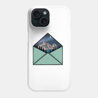 Adventure Awaits Mountain scape Ink Illustration Phone Case