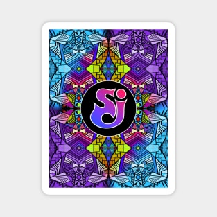 String Cheese Incident - Blue Purple Trippy Pattern Magnet