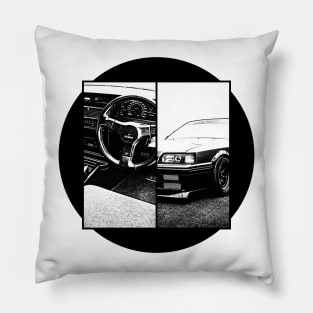 NISSAN SKYLINE GTS R31 Black 'N White 5 Pillow