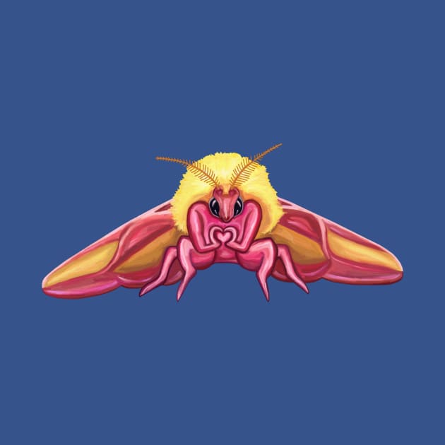 Cute Rosy Maple Moth by Art by Deborah Camp