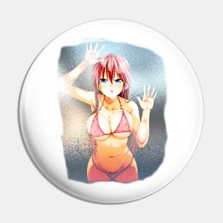 Anime Girl Pink Hair on Screen Pin