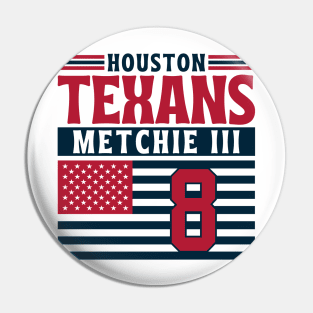 Houston Texans Metchie III 8 American Flag Football Pin