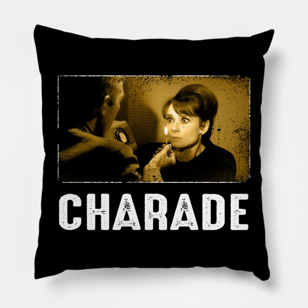 Regina Lampert's Intrigue Charades Movie-Inspired Couture Graphic T-Shirt Pillow by Tosik Art1