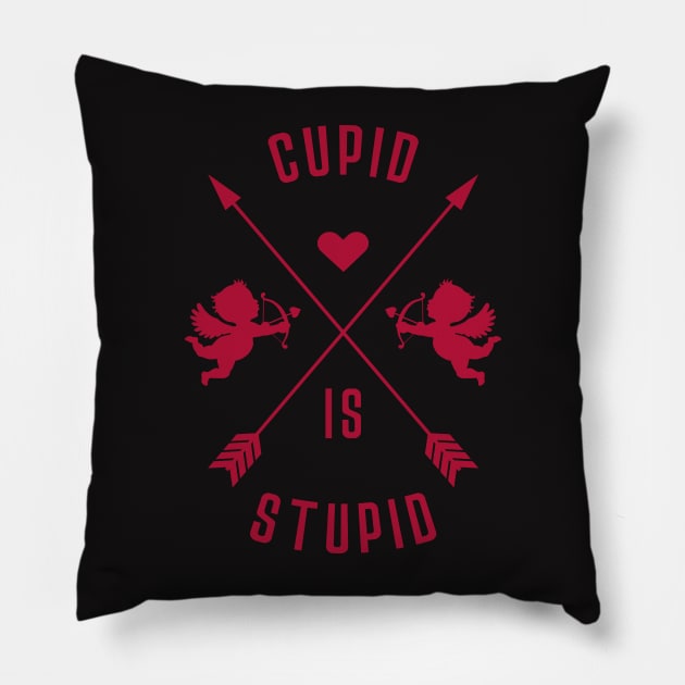 Cupid is Stupid Pillow by MZeeDesigns