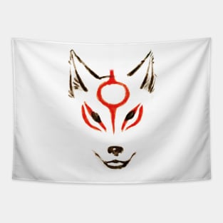 Okami - Amaterasu Head Outline Tapestry