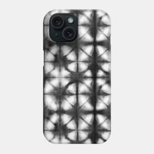 Black Shibori Itajime Phone Case