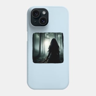 Girl in dark forest fantasy Phone Case