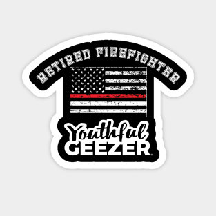 Retired Firefighter Youthful Geezer Magnet