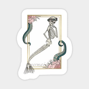 Skeleton Mermaid Magnet