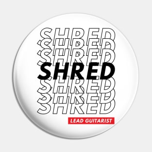 Shred Lead Guitarist Repeated Text Light Theme Pin