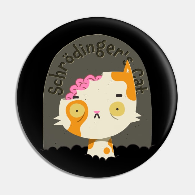 Schrodinger Zombie Cat Pin by zawitees