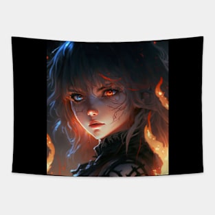 Fire witch anime art Tapestry