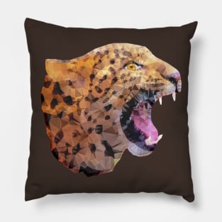 roaring leopard Pillow