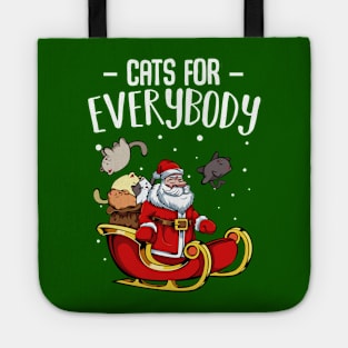 Cat - Cats For Everybody - Funny Christmas Santa Claus Tote