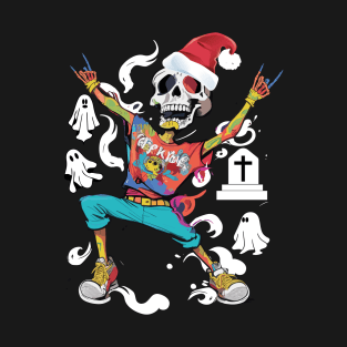 Dancing Skullting Christmas T-Shirt