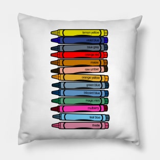 Defunct Wax Pastel Colors Pillow