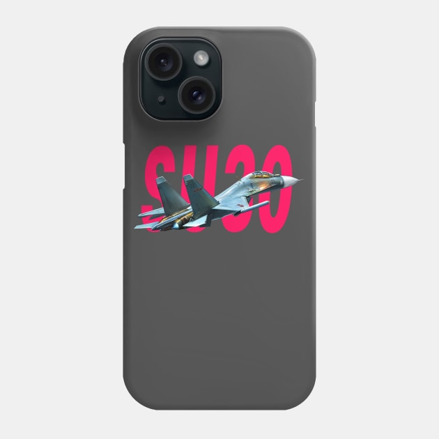 Sukhoi Su-30 fighter Phone Case by mangbo