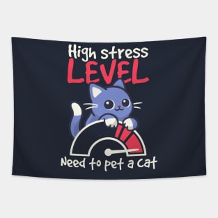 high stress level need to pet a cat Tapestry