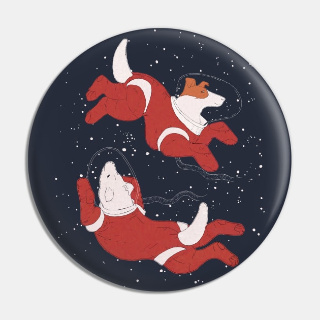 Belka and Strelka - Space Dogs Pin by Aline Eg