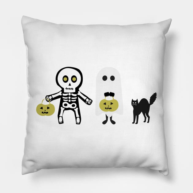 Squad Ghouls, Halloween Pillow by WonBerland