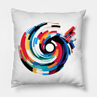 World City Circle Of Life Optimistic Fun Abstract Pillow