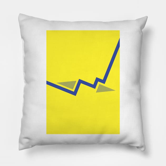 Everton Retro 1990 - 1992 Yellow Blue Away Pillow by Culture-Factory