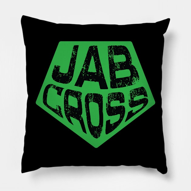 GREEN Jab Cross brand logo Pillow by Jab Cross Store