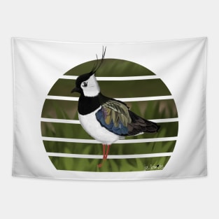 jz.birds Northern Lapwing Bird Animal Design Illustration Tapestry