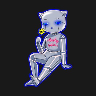 Robot cat blue T-Shirt