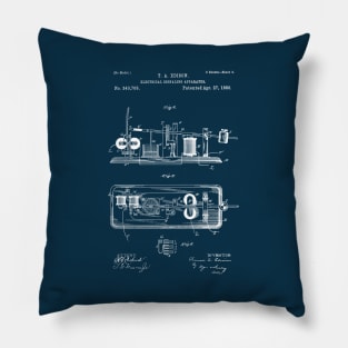 EDISON PATENT / Edison Patent 340708 Blueprint Pillow