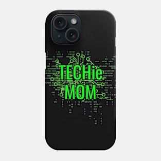 TECHie MOM Digital Green circuit Phone Case