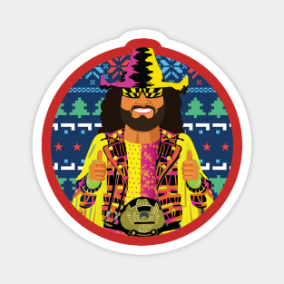 Macho Man Christmas Magnet