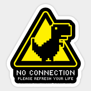 Offline - Unable to connect to the internet - Dino Game Sticker | Poster