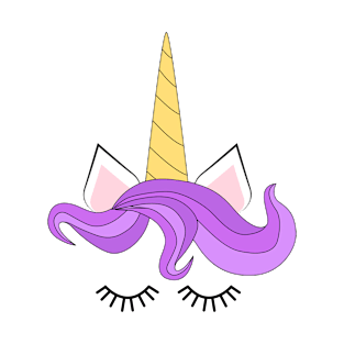 Happy unicorn face. Hand drawn style T-Shirt