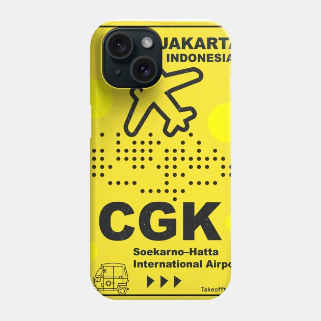 CGK Jakarta airport code Phone Case by Woohoo