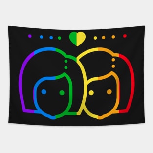 Lesbian Rainbow Color Women Tapestry