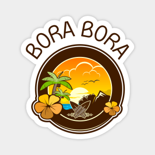 Bora Boara Palm Trees and Surfing Magnet