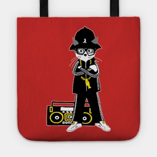 80"s hip hop cat Tote