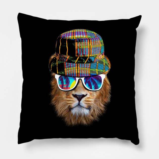 Lion summer vibes Pillow by clingcling