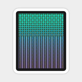 Pattern of glowing stripes and flowers with a gradient Magnet