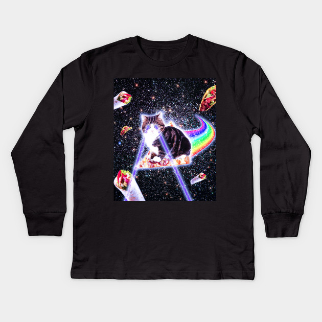 Laser Eyes Space Cat Riding Rainbow Pizza Laser Eyes Space Cat