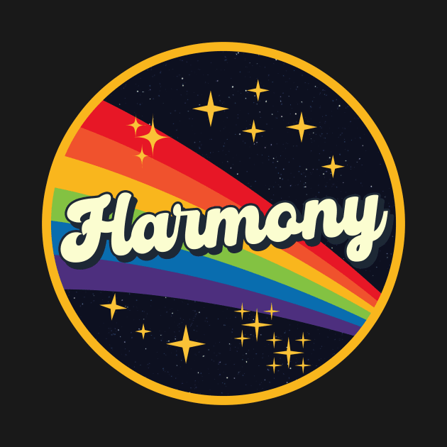 Harmony // Rainbow In Space Vintage Style by LMW Art