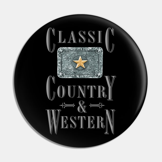 Lone Star - Classic Country and Western Belt Buckles Pin by PLAYDIGITAL2020